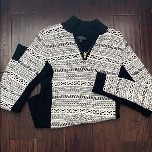 Black and white sweater